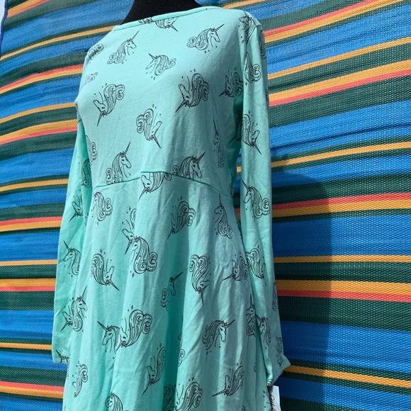 Cat & Jack Mint Green Unicorn Dress - Picture 1 of 8